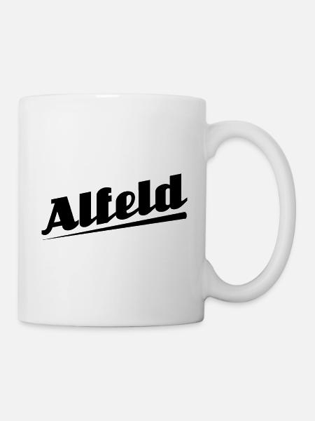 Alfeld - Textdesign mit Stadtnamen - Tasse - Weiß