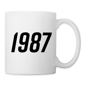1987 Geburtsjahr Geschenk - Tasse - Weiß - Rechts