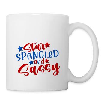 star spangled and sassy 4th of July america - Mug - white - Right