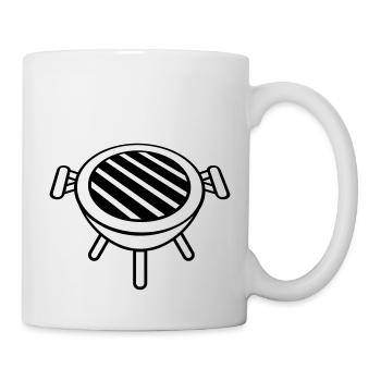 Kleiner runder Kohlegrill Barbecue - Tasse - Weiß - Rechts