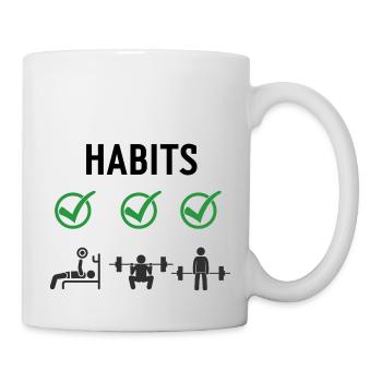 Gym Kreuzheben Workout Liebe - mein Hobby Fitness Rout - Tasse - Weiß - Rechts