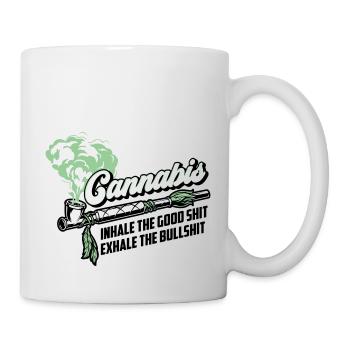 Colors can be changed | Cannanis Inhale Exhale - Mug - white - Right