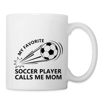 Football Mama noir - Mug blanc - blanc - Droite