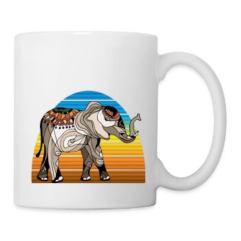 Éléphant - Mug blanc - blanc - Droite