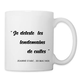 Je déteste les lendemains de cuites - Mug blanc - blanc - Droite