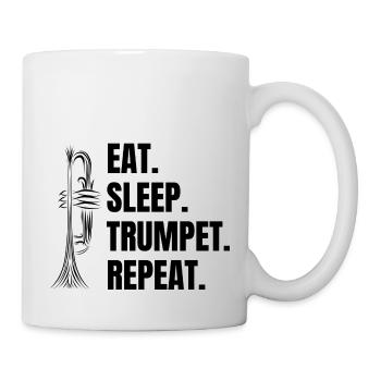 Trompete Musik Spruch Musiker Instrument lustiger - Tasse - Weiß - Rechts