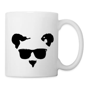 Visage d’ours avec lunettes de soleil - Mug blanc - blanc - Droite