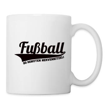 Fußball 90 Minuten Nervenkitzel für Fußballspieler - Tasse - Weiß - Rechts
