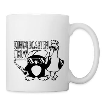 Pinguin Möwe Kindergarten Crew - Tasse - Weiß - Rechts