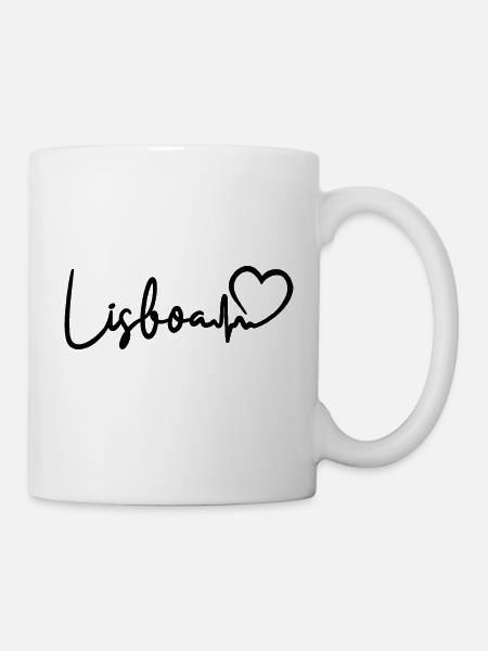 Lisboa Herzschlag Lissabon - Tasse - Weiß