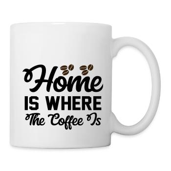 La maison est là où se trouve le café - Mug blanc - blanc - Droite