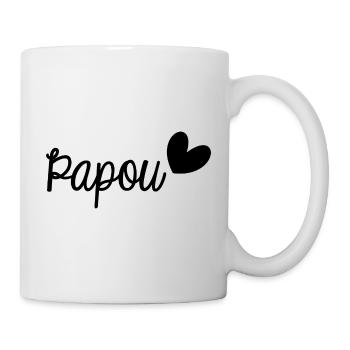 PAPOU. PAPA. FÊTE DES PÈRES. BONNE FÊTE PAPA - Mug blanc - blanc - Droite