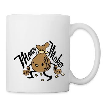 Money Maker living money bag - Mug - white - Right