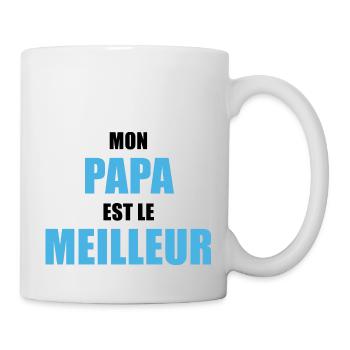 Mon Papa est le meilleur - Mug blanc - blanc - Droite