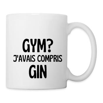 j'avais compris gin - Mug blanc - blanc - Droite