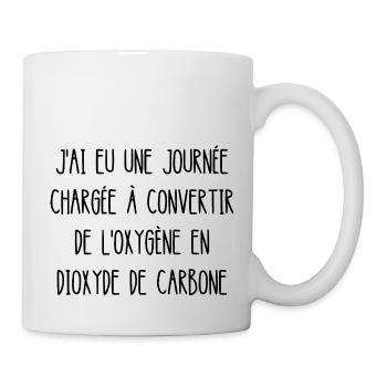 journée chargée - Mug blanc - blanc - Droite