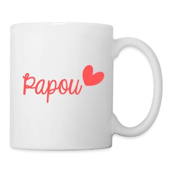 PAPOU. PAPA. FÊTE DES PÈRES. BONNE FÊTE PAPA - Mug blanc - blanc - Droite