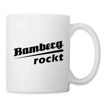 Bamberg rockt - Textdesign mit Stadtnamen - Tasse - Weiß - Rechts
