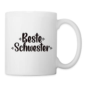 Beste Schwester - Tasse - Weiß - Rechts