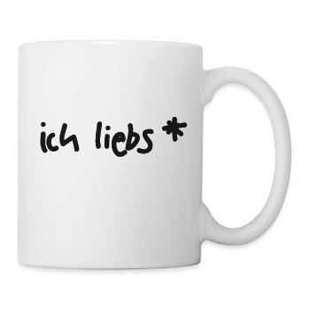 ich liebs - Tasse - Weiß - Rechts