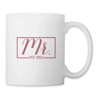 M. Est. 2023 Fiançailles pour la fête de mariage du marié - Mug blanc - blanc - Droite