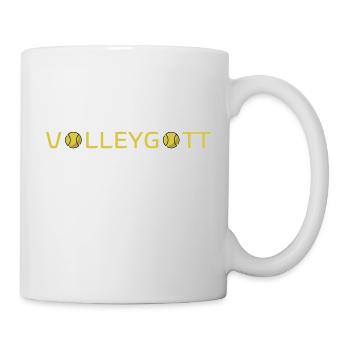 Volleygott Ball gelb - Tasse - Weiß - Rechts