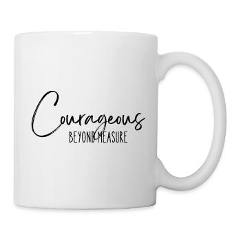 Courageous Beyond Measure - Citation Positive - Mug blanc - blanc - Droite
