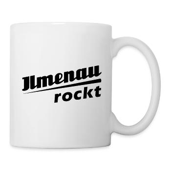 Ilmenau rockt - Textdesign mit Stadtnamen - Tasse - Weiß - Rechts