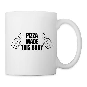 PIZZA A FAIT CE CORPS - Mug blanc - blanc - Droite