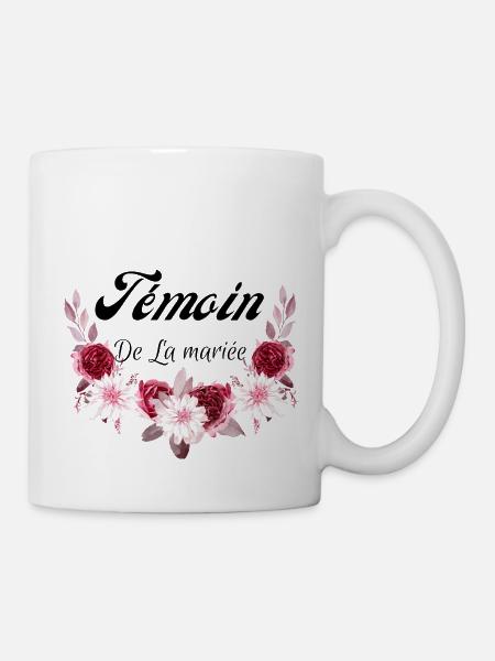 témoin de la mariée - Mug blanc - blanc