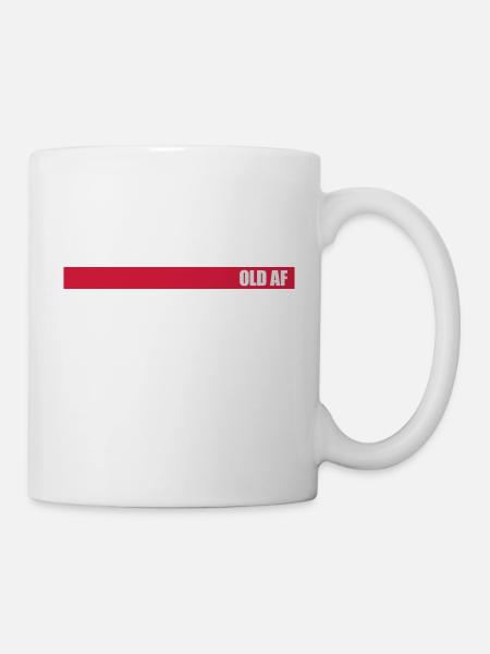 old AF Text Logo - Tasse - Weiß