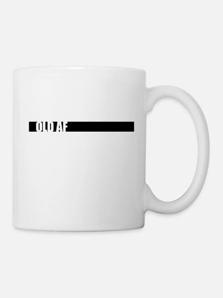 old AF Text Logo - Tasse - Weiß