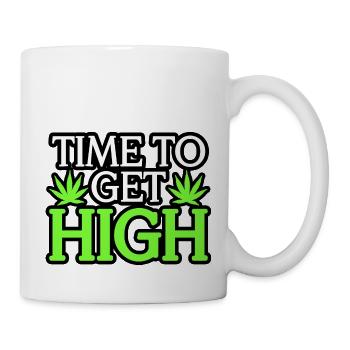 TIME TO GET HIGH - Tasse - Weiß - Rechts