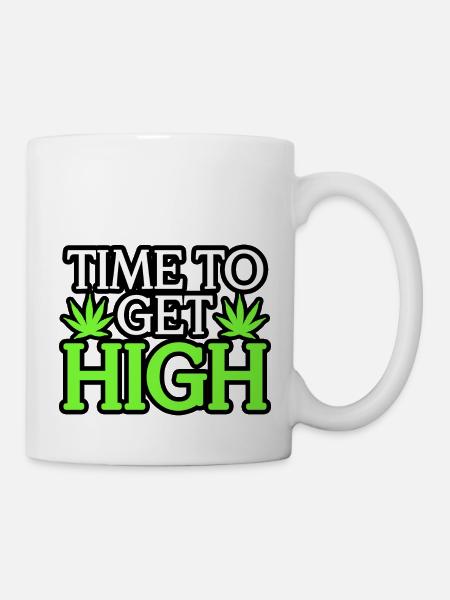 TIME TO GET HIGH - Tasse - Weiß