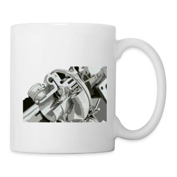 Turbocompresseur pour la voiture et réglage en section transversale - Mug blanc - blanc - Droite