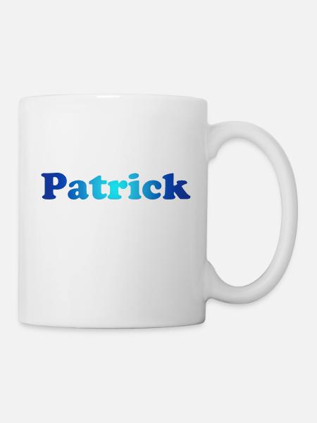 Patrick, blau - Tasse - Weiß