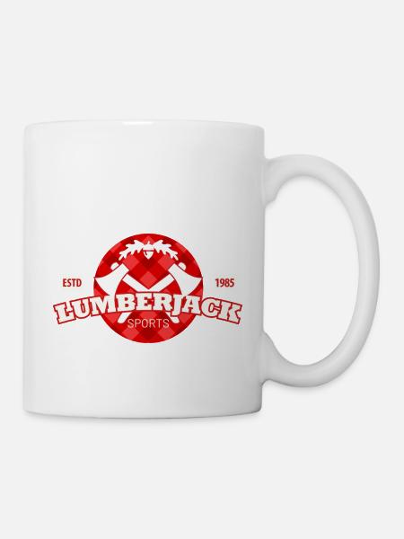 lumberjack karomuster im kreis - Tasse - Weiß