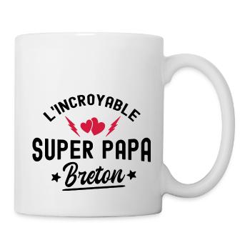 super papa breton / papa et breton - Mug blanc - blanc - Droite