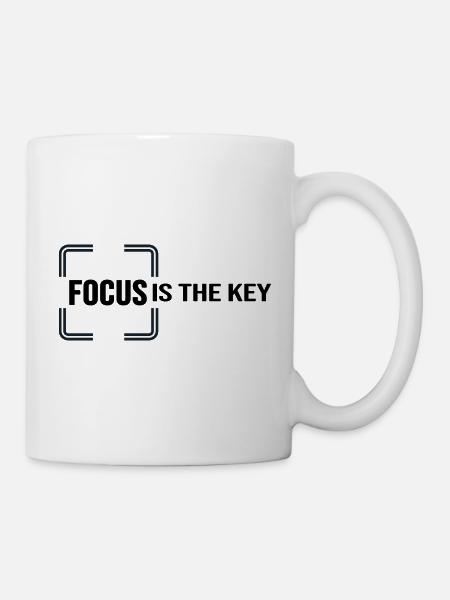 fotograf fotografieren focus objektiv - Tasse - Weiß