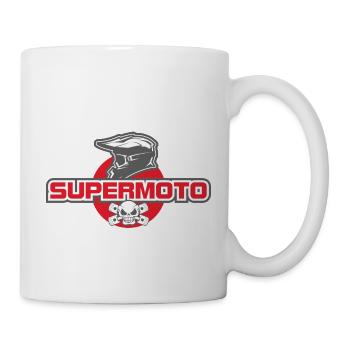 SUPER MOTO Monkey Helmet red - Mug - white - Right