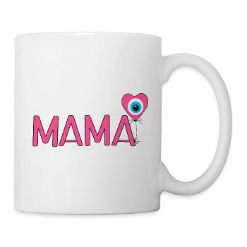 Mama mit Nazar Luftballon - Tasse - Weiß - Rechts