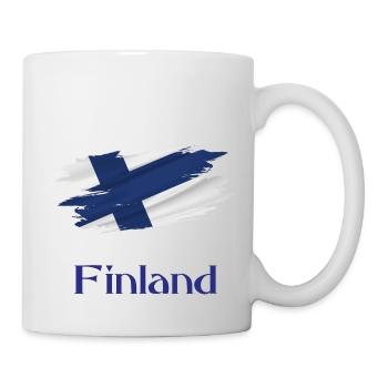 Flag Patriot Gift Home Country Flag Finlande - Mug blanc - blanc - Droite