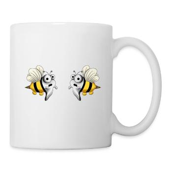boo bees blank - Tasse - Weiß - Rechts