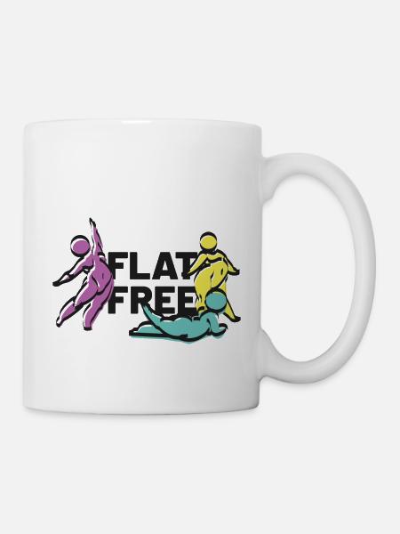 flat free - Tasse - Weiß