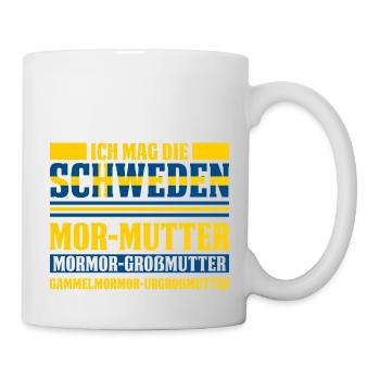 Ich Mag Die Schweden Mor-Mutter Mormor-Großmutter - Tasse - Weiß - Rechts