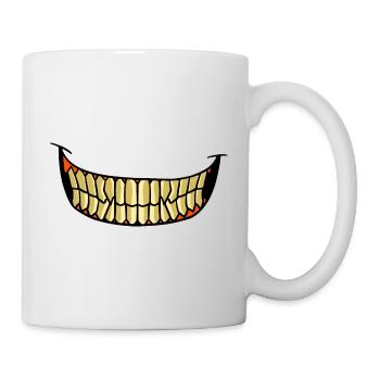 grinsen gruselig halloween horror Lachen - Tasse - Weiß - Rechts