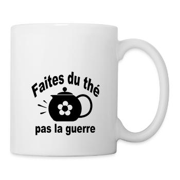 faites du thé pas la guerre - Mug blanc - blanc - Droite