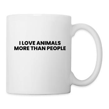 I Love Animals More Than People - Mug - white - Right