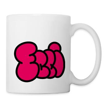 Balloon font ELLI pink - Mug - white - Right