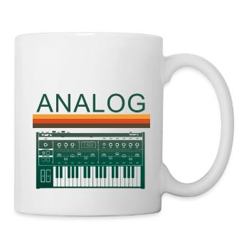 Analog Synth Retro Synthesizer Music Producer - Mug - white - Right